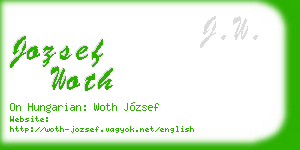 jozsef woth business card